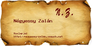 Négyessy Zalán névjegykártya