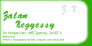 zalan negyessy business card